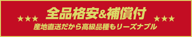 全品格安&補償付。産地直送だから高級品種もリーズナブル